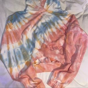 aeropostale tye-dye cropped hoodie